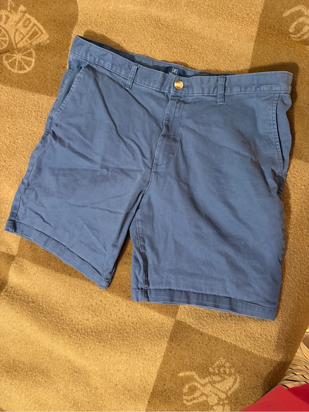 George Men's Navy Blue Chino shorts 9 inch
